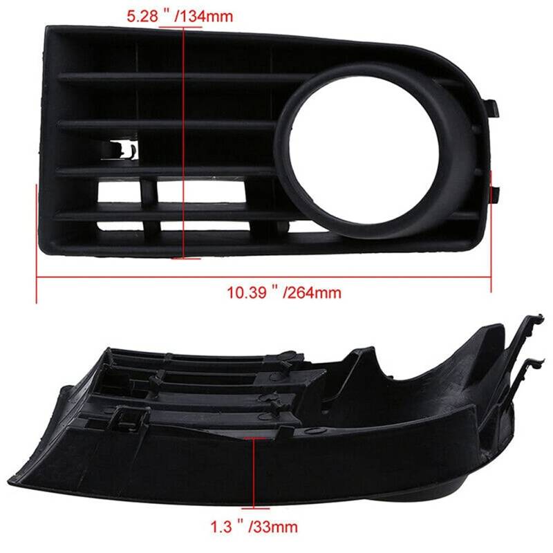 Huamengyuan Auto Nebelscheinwerfer Kühlergrill, vorne rechts/links unten Stoßfängergrill Nebelscheinwerfergitter seitlicher Stoßfänger kompatibel mit Golf 5 MK5 2005-2009 von Huamengyuan