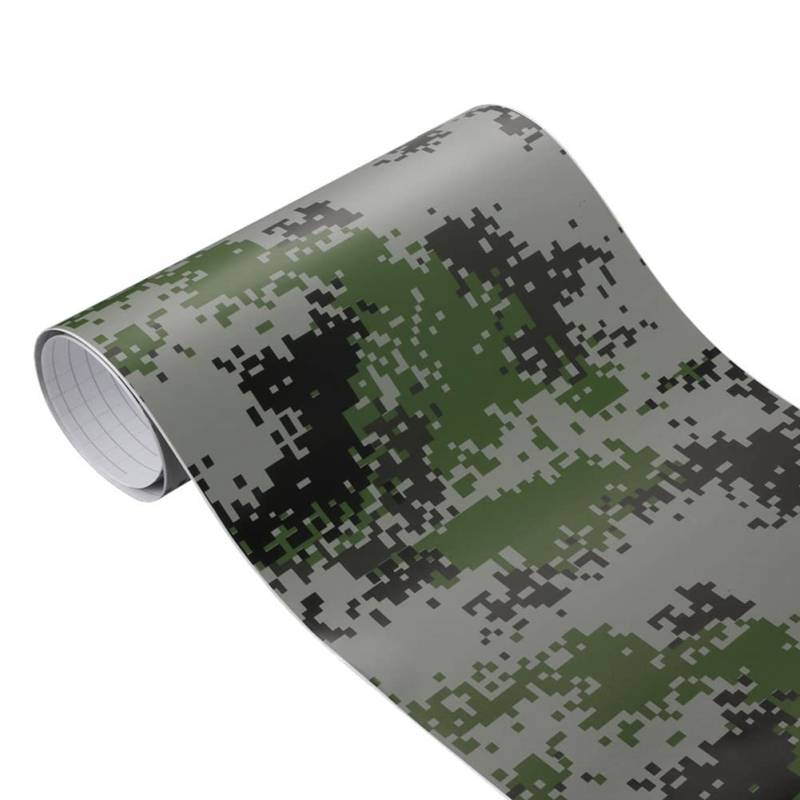 Huamengyuan Auto Vinyl Wrap Film Aufkleber,Auto Dekorativer Film Camouflage Camo Vinyl Wrap Aufkleber Auto Selbstklebende Folie Auto Blasenfreie Selbstklebende Folien,50 x 200 cm und 30 x 100 cm von Huamengyuan