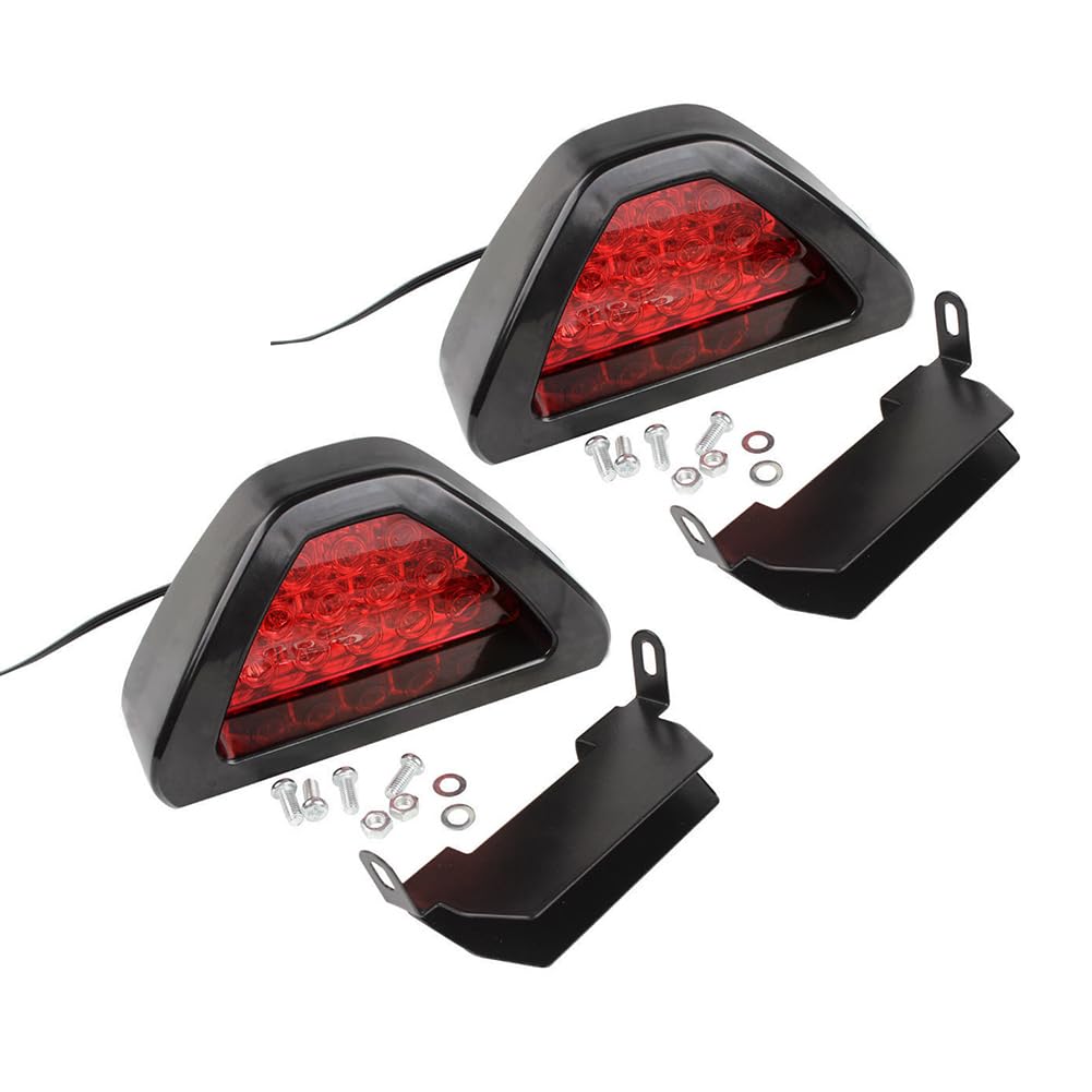 Huamengyuan Dritte Bremslicht Heckklappe LED Rücklicht Racing Universal Stop-Rücklicht rote LED – Auto-Rücklicht drittes Bremslicht Bremslicht Nebellicht 12 Rotlicht Bremsrücklicht Universal Motors von Huamengyuan