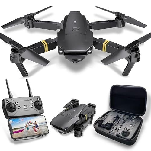 Drohne mit Kamera 1080P Drone Anfänger RC Quadcopter Drohne für Kinder, FPV Mini Drone, Altitude Hold, One Key Take Off/Landing, 3D Flip. Geschenke für Mädchen/Jungen (Dunkel-011) von Huanchenda