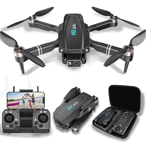 Drohne mit Kamera 4K Erwachsene Drohne für Kinder Anfänger faltbare RC Quadcopter Drone, FPV Mini Drohne Übertragung mit 50Mins Flugzeit, Bürstenloser Motor, Ein-Tasten-Start, Gestenfotografie von Huanchenda