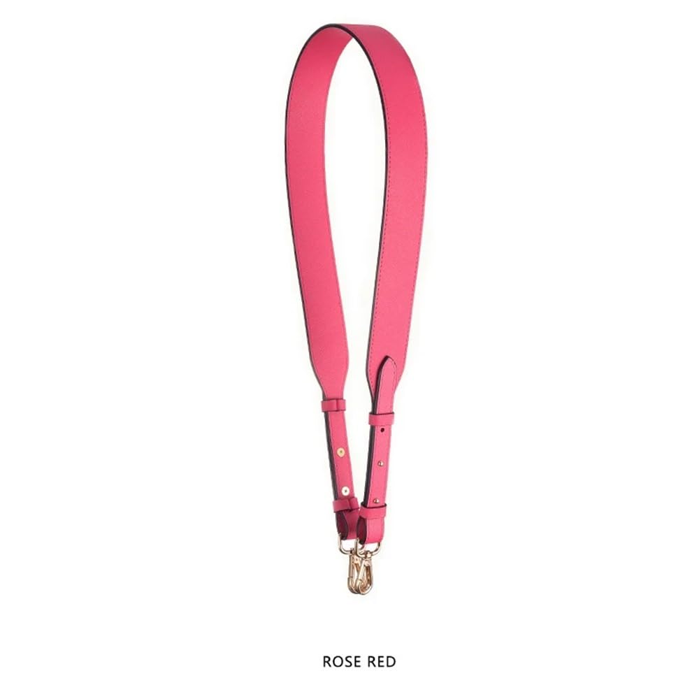 Ersatz Trageriemen Schulterriemen 110CM Taschengurt Gold Silber Schnalle Handtaschengurte Ersatzteile Taschengürtel Ledergriffe for Umhängetaschen Zubehör Schultergurt(Pink) von Huangj-0527