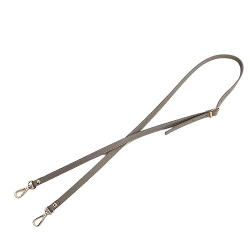 Ersatz Trageriemen Schulterriemen 128 cm PU-Leder-Taschengurt, lang, Verstellbarer Umhängetaschengurt, Taschengürtel, Ersatzgürtel, Schultergurt, 1,2 cm breite Taschengriffe Schultergurt(Grigio) von Huangj-0527