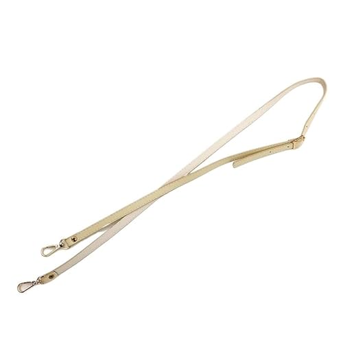 Ersatz Trageriemen Schulterriemen 128 cm PU-Leder-Taschengurt, lang, Verstellbarer Umhängetaschengurt, Taschengürtel, Ersatzgürtel, Schultergurt, 1,2 cm breite Taschengriffe Schultergurt(Off White) von Huangj-0527