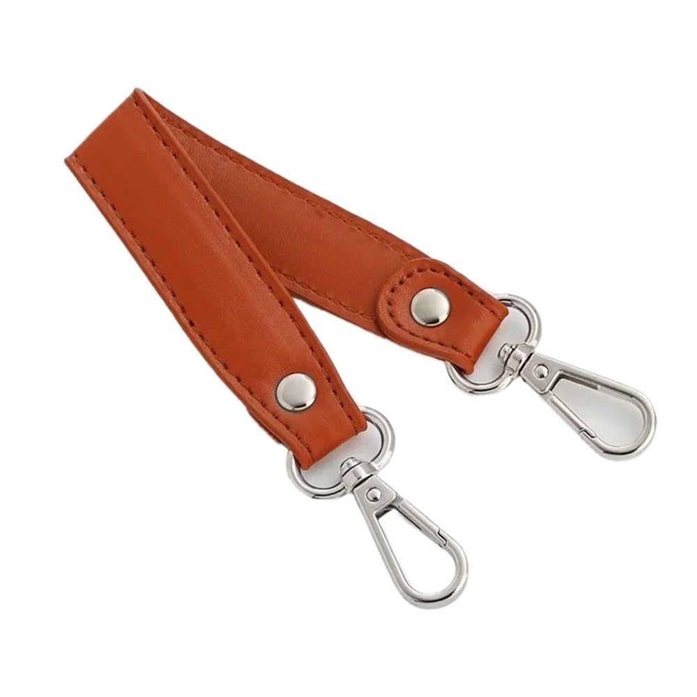 Ersatz Trageriemen Schulterriemen 28 cm Mode Einfache Feste Farbe Breiten Schulter Gurt PU Leder Frauen Handtasche Griff Kurze Tasche Strap Nützlich Austauschbar Schultergurt(Bruin) von Huangj-0527