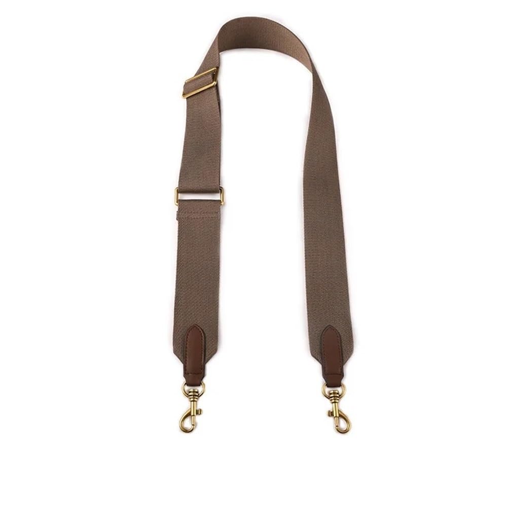 Ersatz Trageriemen Schulterriemen 5 cm breites Canvas-Stoffband, einfarbig, Taschengurt, Messenger-Schultertaschengürtel aus Rindsleder, Taschenteile verstellbar Schultergurt(Dark Coffee) von Huangj-0527