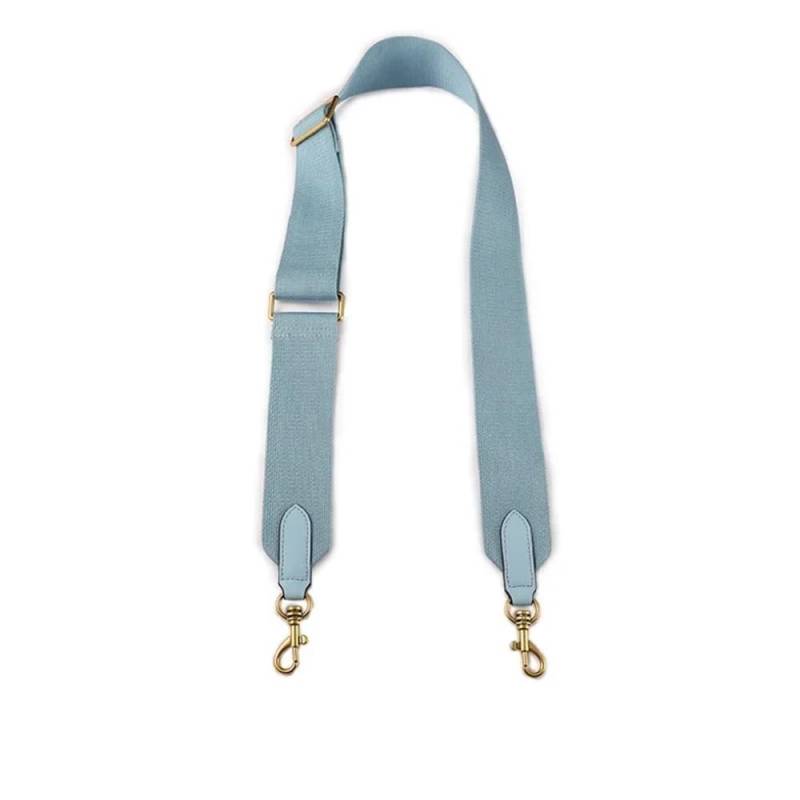 Ersatz Trageriemen Schulterriemen 5 cm breites Canvas-Stoffband, einfarbig, Taschengurt, Messenger-Schultertaschengürtel aus Rindsleder, Taschenteile verstellbar Schultergurt(Light Blue) von Huangj-0527