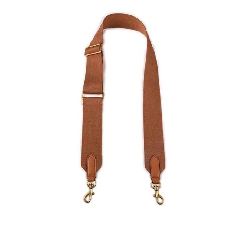 Ersatz Trageriemen Schulterriemen 5 cm breites Canvas-Stoffband, einfarbig, Taschengurt, Messenger-Schultertaschengürtel aus Rindsleder, Taschenteile verstellbar Schultergurt(Light Brown) von Huangj-0527