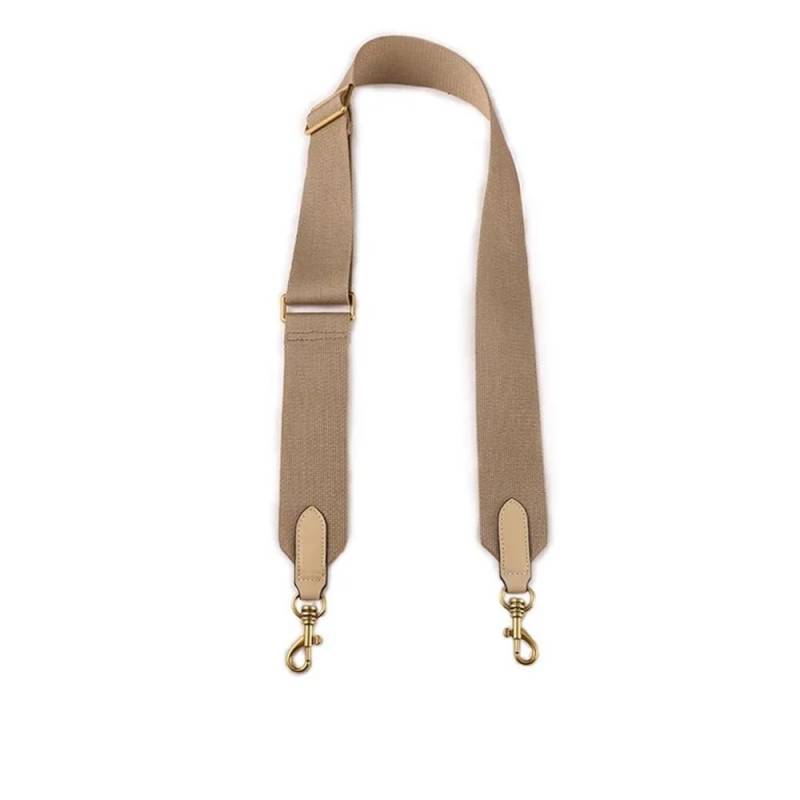 Ersatz Trageriemen Schulterriemen 5 cm breites Canvas-Stoffband, einfarbig, Taschengurt, Messenger-Schultertaschengürtel aus Rindsleder, Taschenteile verstellbar Schultergurt(Light Coffee) von Huangj-0527