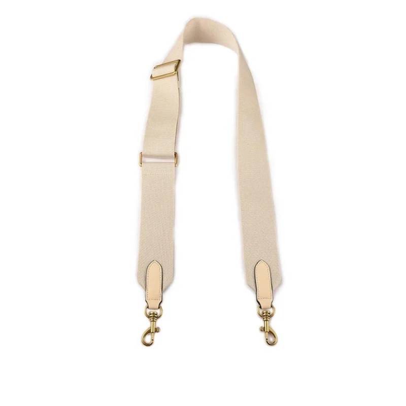 Ersatz Trageriemen Schulterriemen 5 cm breites Canvas-Stoffband, einfarbig, Taschengurt, Messenger-Schultertaschengürtel aus Rindsleder, Taschenteile verstellbar Schultergurt(Off White) von Huangj-0527