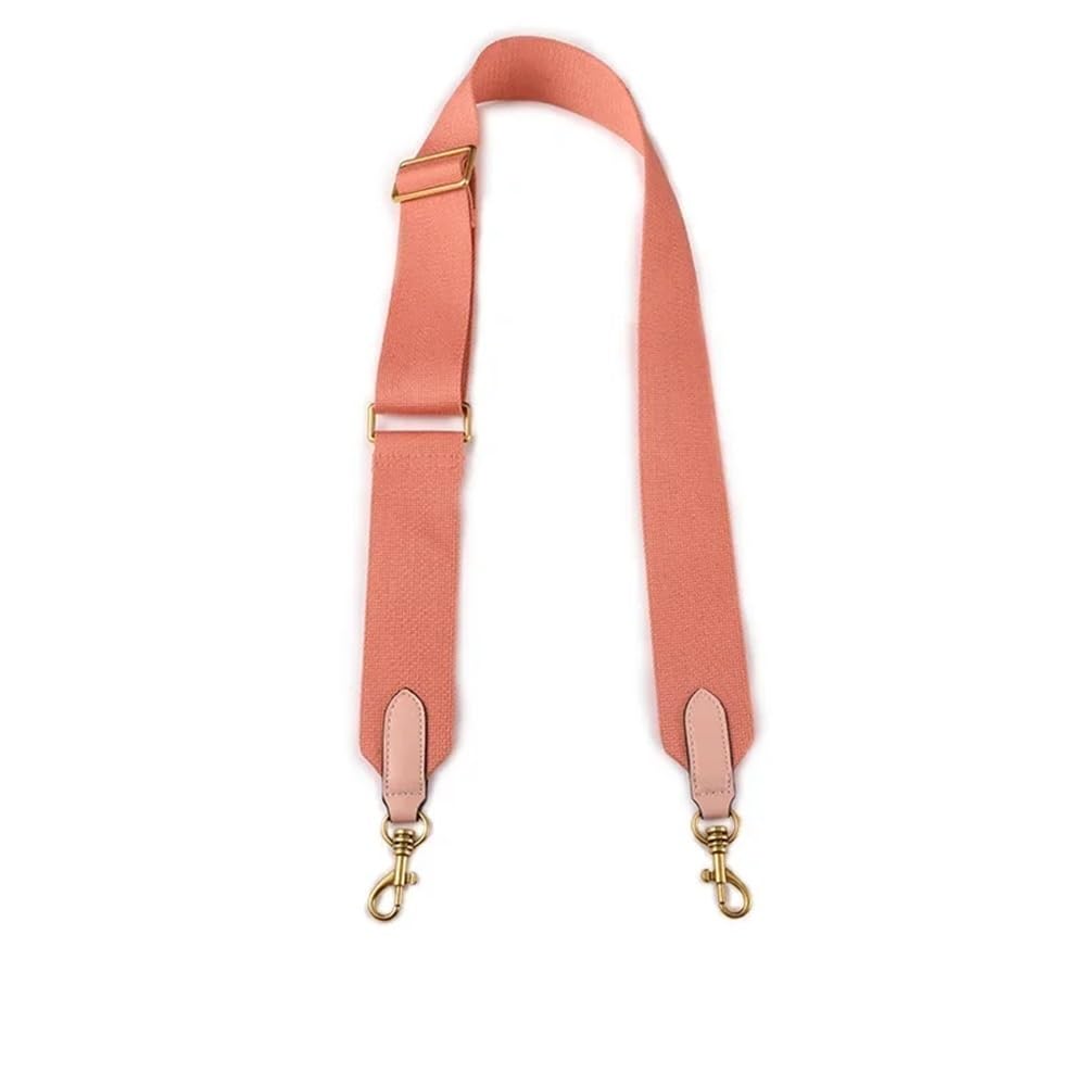 Ersatz Trageriemen Schulterriemen 5 cm breites Canvas-Stoffband, einfarbig, Taschengurt, Messenger-Schultertaschengürtel aus Rindsleder, Taschenteile verstellbar Schultergurt(Pink) von Huangj-0527