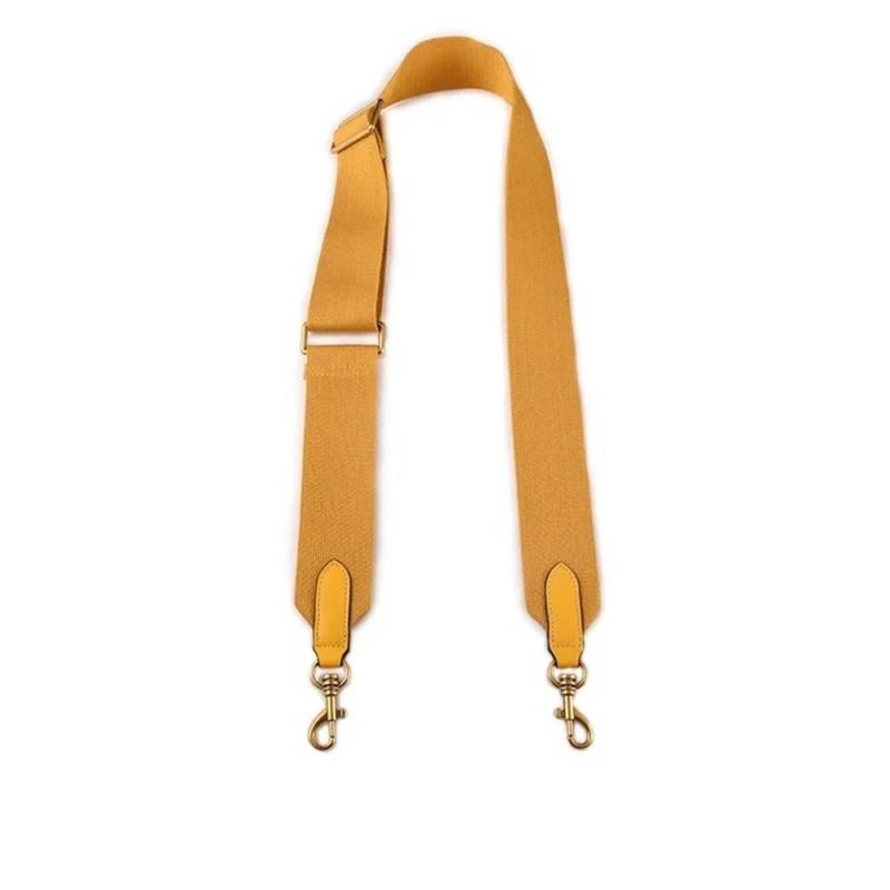 Ersatz Trageriemen Schulterriemen 5 cm breites Canvas-Stoffband, einfarbig, Taschengurt, Messenger-Schultertaschengürtel aus Rindsleder, Taschenteile verstellbar Schultergurt(Yellow) von Huangj-0527