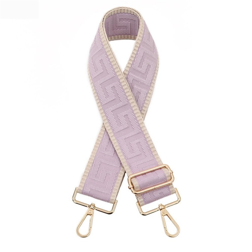 Ersatz Trageriemen Schulterriemen 5CM Erweitern Verdicken Nylon Tasche Schulter Gurt Zubehör Einzelnen Schulter Umhängetasche Kette Einstellbare Lange Schulter Gurt Schultergurt(Light Purple) von Huangj-0527