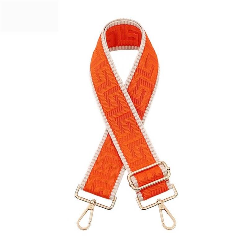 Ersatz Trageriemen Schulterriemen 5CM Erweitern Verdicken Nylon Tasche Schulter Gurt Zubehör Einzelnen Schulter Umhängetasche Kette Einstellbare Lange Schulter Gurt Schultergurt(Orange) von Huangj-0527