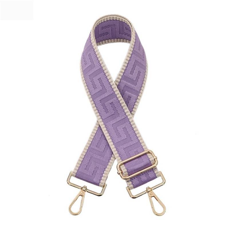 Ersatz Trageriemen Schulterriemen 5CM Erweitern Verdicken Nylon Tasche Schulter Gurt Zubehör Einzelnen Schulter Umhängetasche Kette Einstellbare Lange Schulter Gurt Schultergurt(Purple) von Huangj-0527