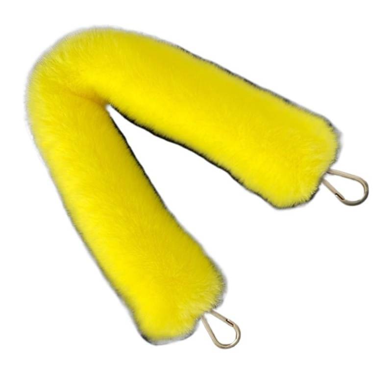 Ersatz Trageriemen Schulterriemen Kunstfell Griffband Portemonnaie Zubehör Taschenkette Ersatz Portemonnaie Schultergurt Umhängetaschengurt Pelziger Handgurt Schultergurt(Yellow,100cm) von Huangj-0527