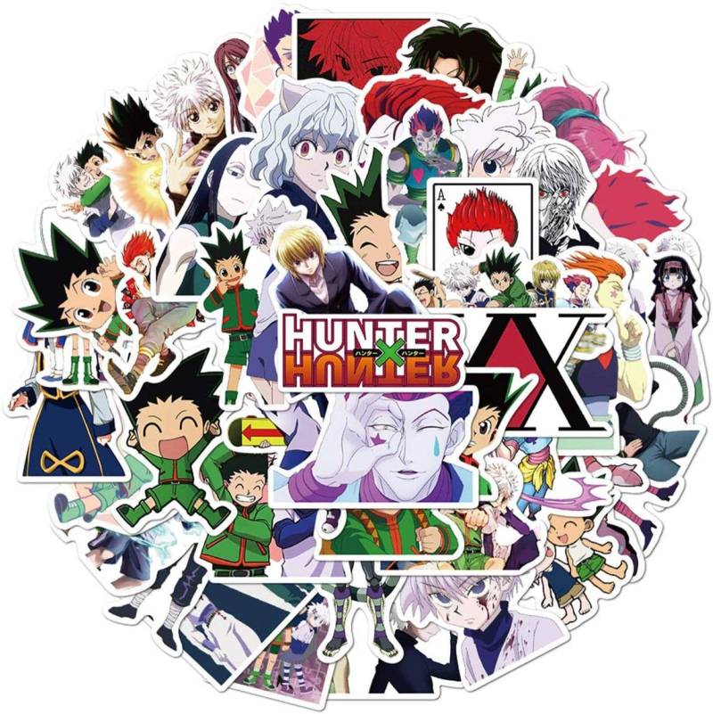 50St. Hunter X Hunter Aufkleber, japanische Cartoon Anime Gon Freecss Whale Island Vinyl Aufkleber Aufkleber für Laptop, Wasserflasche, Auto, Skateboard, Gitarre, Helm von Huayao