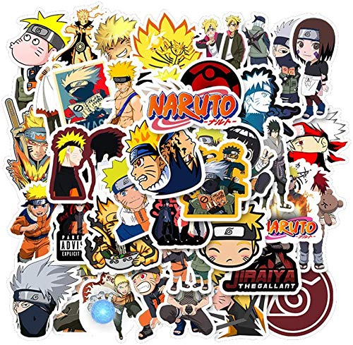 Huayao 50St. Anime Cartoon Stickers Naruto Aufkleber wasserdichte Vinyl Aufkleber für Wasserflasche Gepäck Fahrrad Auto Aufkleber von Huayao