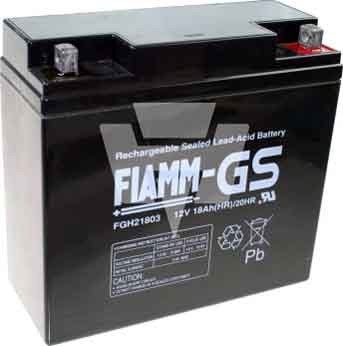 Hückmann Fiamm Blei-Akku 112937 12FGH65 Pb 12V/18Ah Akku 4042883129375 von Hückmann