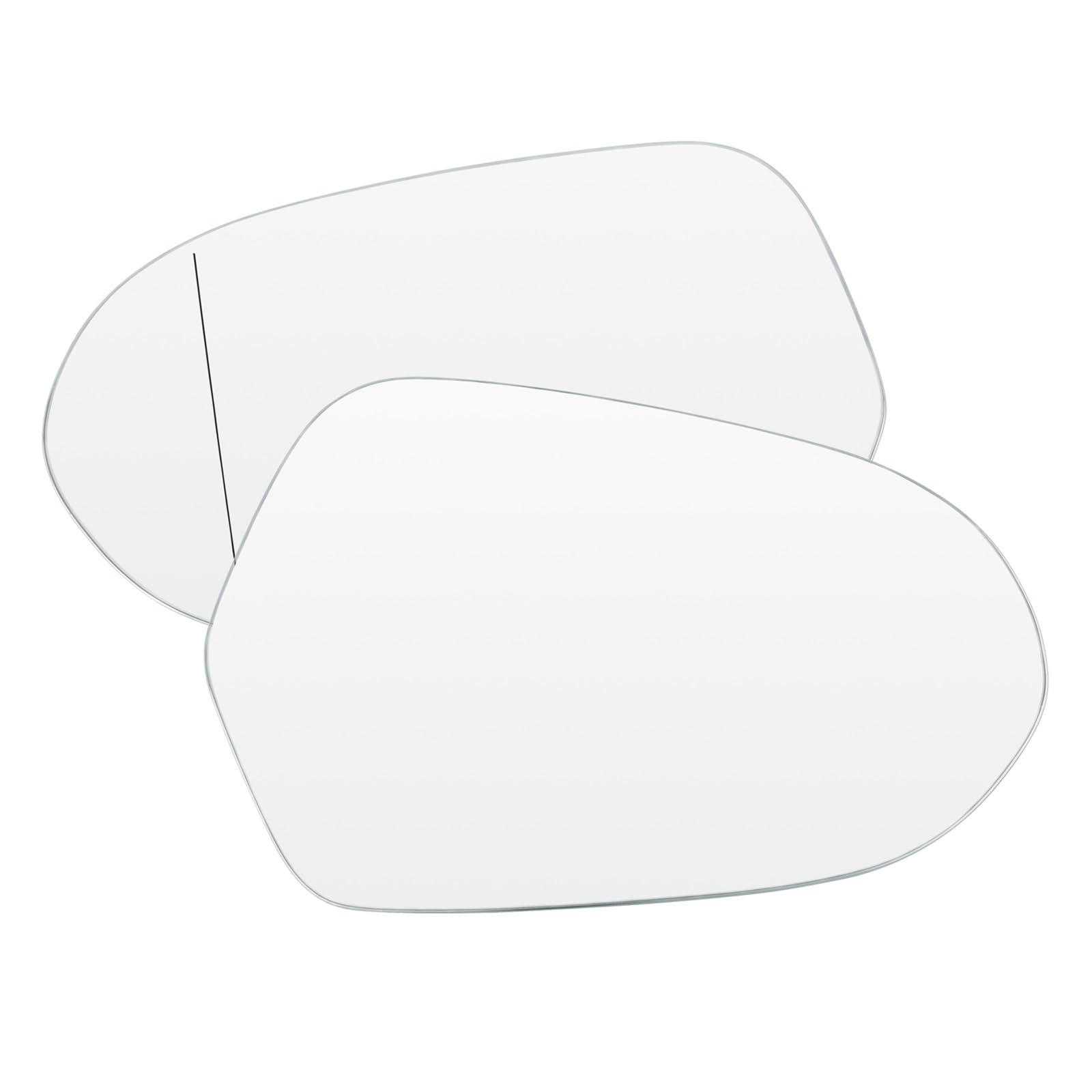 1/2 Stück Spiegelglas for A6 Quattro S6 for Allroad Avant 2012–2018 linke rechte Seite Türflügelspiegelglas beheizt asphärische Ersatzlinse klar(LeftRight) von Huhpa