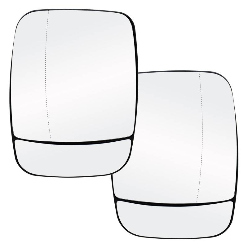 1/2 Stück Spiegelglas for Opel/Vauxhall Vivaro for Renault Trafic 2014 – for Express-Links-Rechts-Seitenspiegelglas Beheizter toter Winkel Rückspiegel(Left Right) von Huhpa