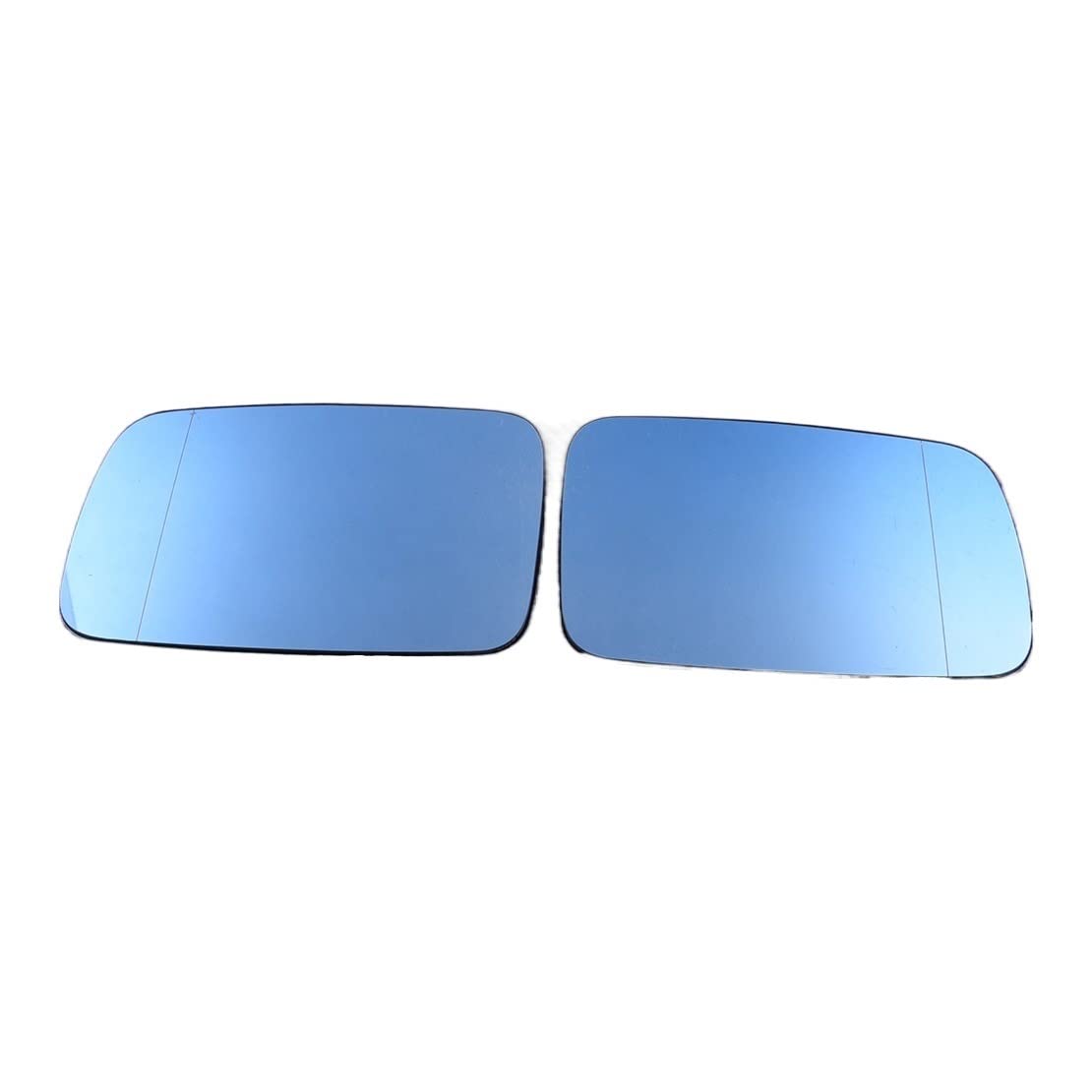 1 Paar Flügeltür beheizbares Spiegelglas blau Rückansicht konvex 51168209811 51168209812 passend for 5er E39 7er E38 von Huhpa