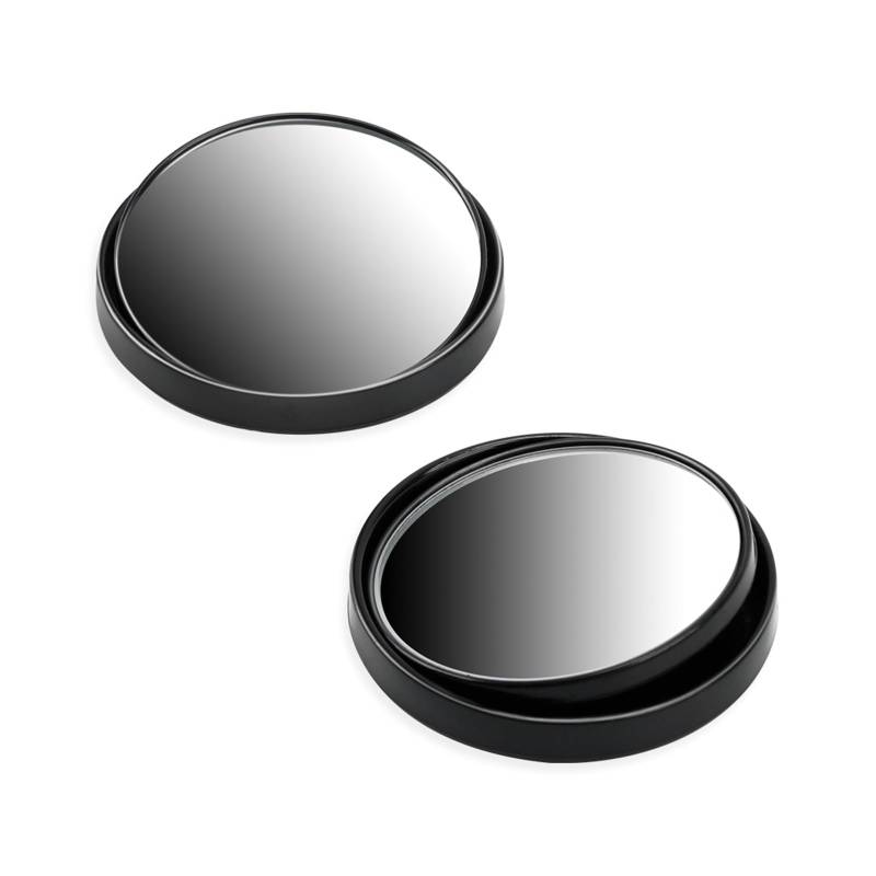 2 PCs Auto Spiegel Blind Spiegelspiegel Auto Rückfahrkonvex Mirror Car Dead Angle 360 ​​Grad Verstellbarer Panorama -Autospiegel Heck VIE(Black) von Huhpa