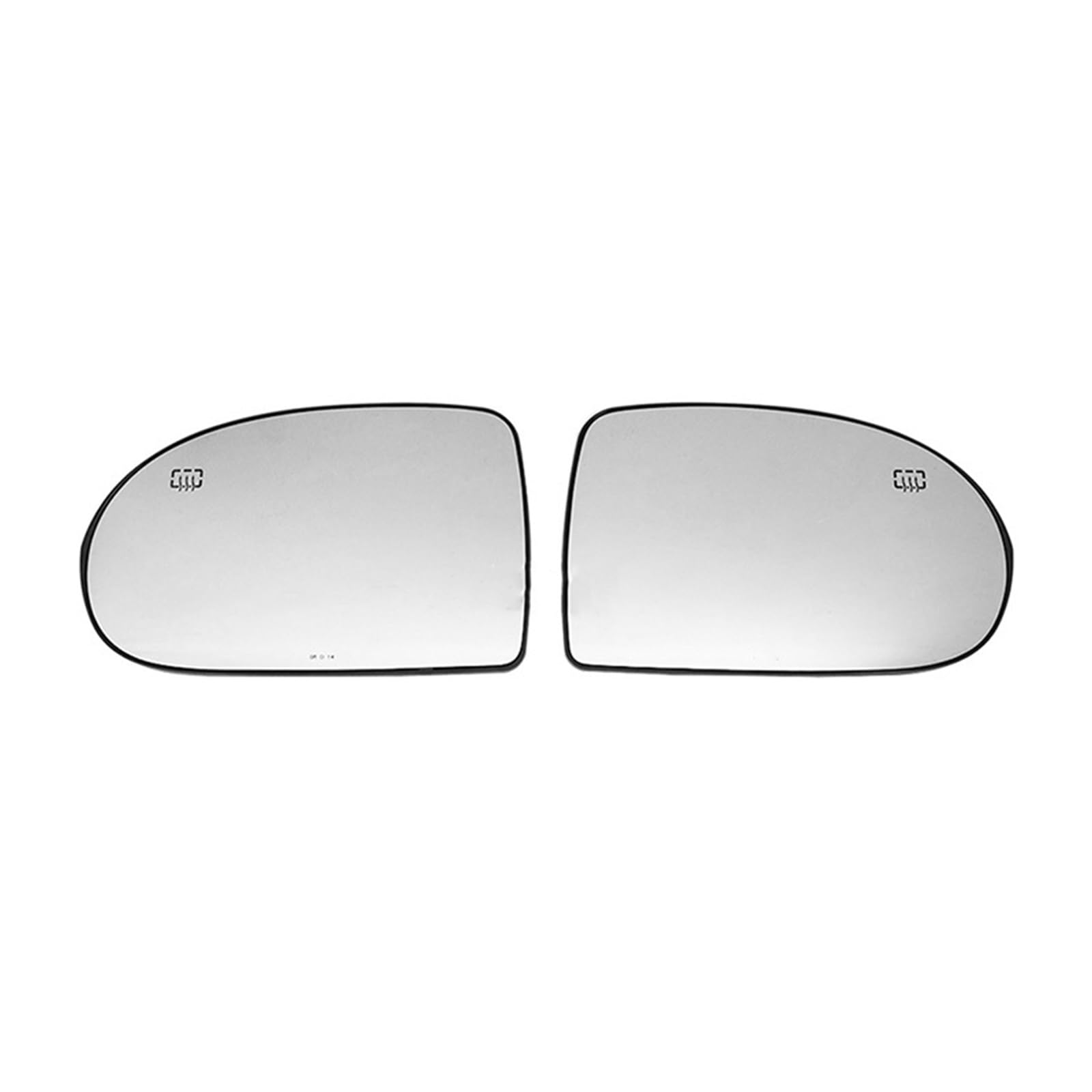 2 Stück Türflügel-Seitenspiegelglas beheizt mit Trägerplatte for JEEP Compass 2007–2017 links + rechts von Huhpa