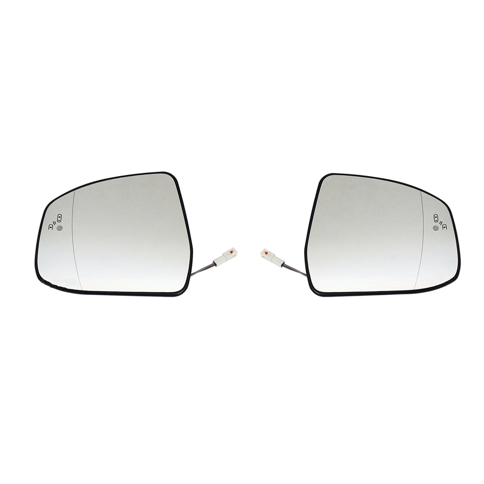 2Pcs Tür Flügel Seite Spiegel Glas Erhitzt Blind Spot Warnung Mit Trägerplatte for Focus MK2 MK3 for Mondeo MK4 L + R von Huhpa