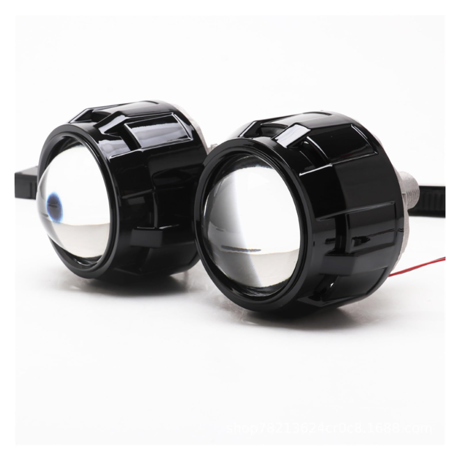 2pc 2,5 "Universal BI-Xenon Hidden Projector Objektiv Silber Schwarz Abdeckung H1 Xenon Lichter H4 H7 Motorrad -Scheinwerfer(Black right-hand dri) von Huhpa