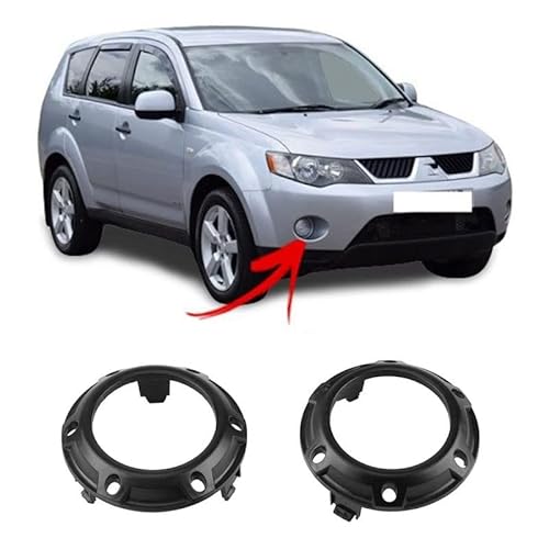 Huhpa 2pcs Front Fog Light Lampe Black Cover Frame 6400A739 for Mitsubishi Outlander 2007 2008 2009 von Huhpa