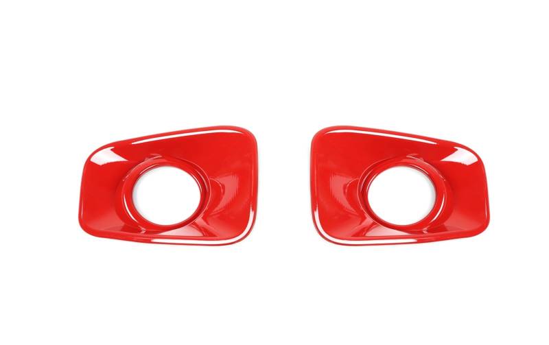 Huhpa Auto außen vorne Nebel Leichte Dekorationsabdeckung Trim Zubehör Abs Kohlefaser -Rotchrom for Suzuki Jimny 2019 2020 2021 2022(Red) von Huhpa