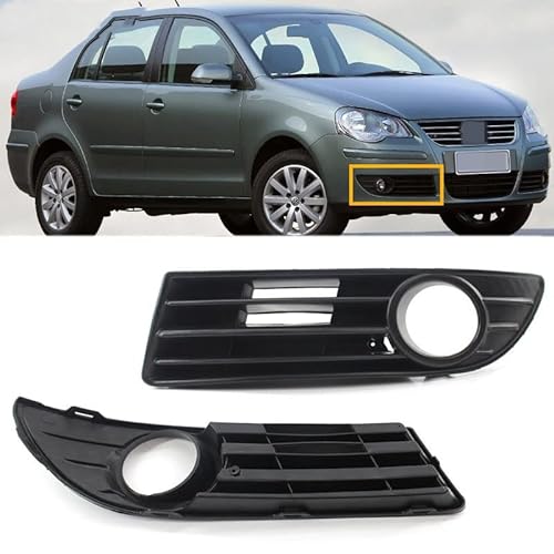 Huhpa Auto links rechts vorne Nebel Leichtfoglamp Leuchtbedeckung Unterer Stoßfänger Kühlergrill for VW Polo 2006 2007 2008 2009 2009 6q0853666g 6q0853665e(Left and Right) von Huhpa