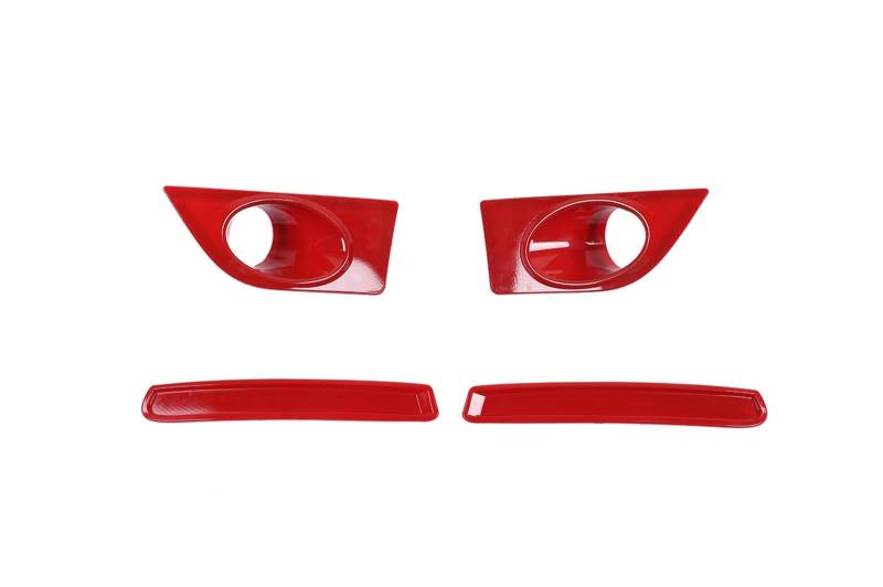 Huhpa Front Nebel Light Lampe Dekoration Abdeckungsverkleidung Autozubehör Abs Schwarz/Kohlefaser/Chrom for Ford Mustang 2010 2012 2012 2013 2014(Red) von Huhpa