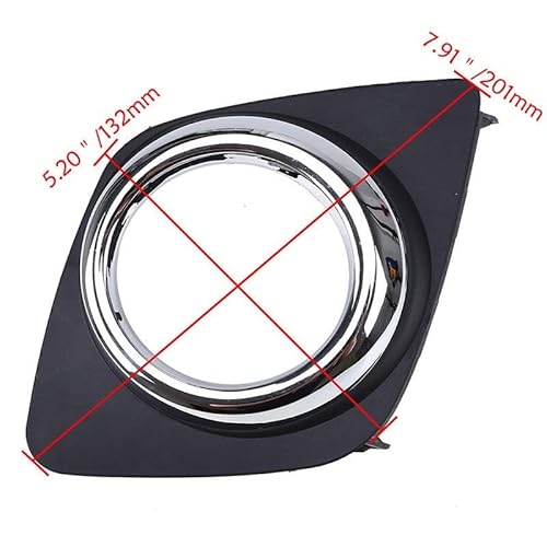 Huhpa Nebel Lampenrahmen vordere Stoßfänger Nebel Lünzlünderabdeckungsverkleidung for Form SUV Toyota RAV4 2009-2013 Autozubehör 521280R040(Fog lamp cover L) von Huhpa