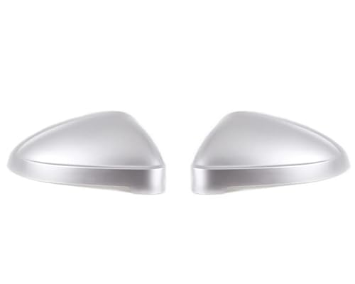 Rückspiegelabdeckungskappe Kohlefaser Silber for A4 A5 S4 S5 RS4 RS5 B9 8W Limousine Saloon Avant Quattro 2017-2023(Matte Silver-2pcs) von Huhpa