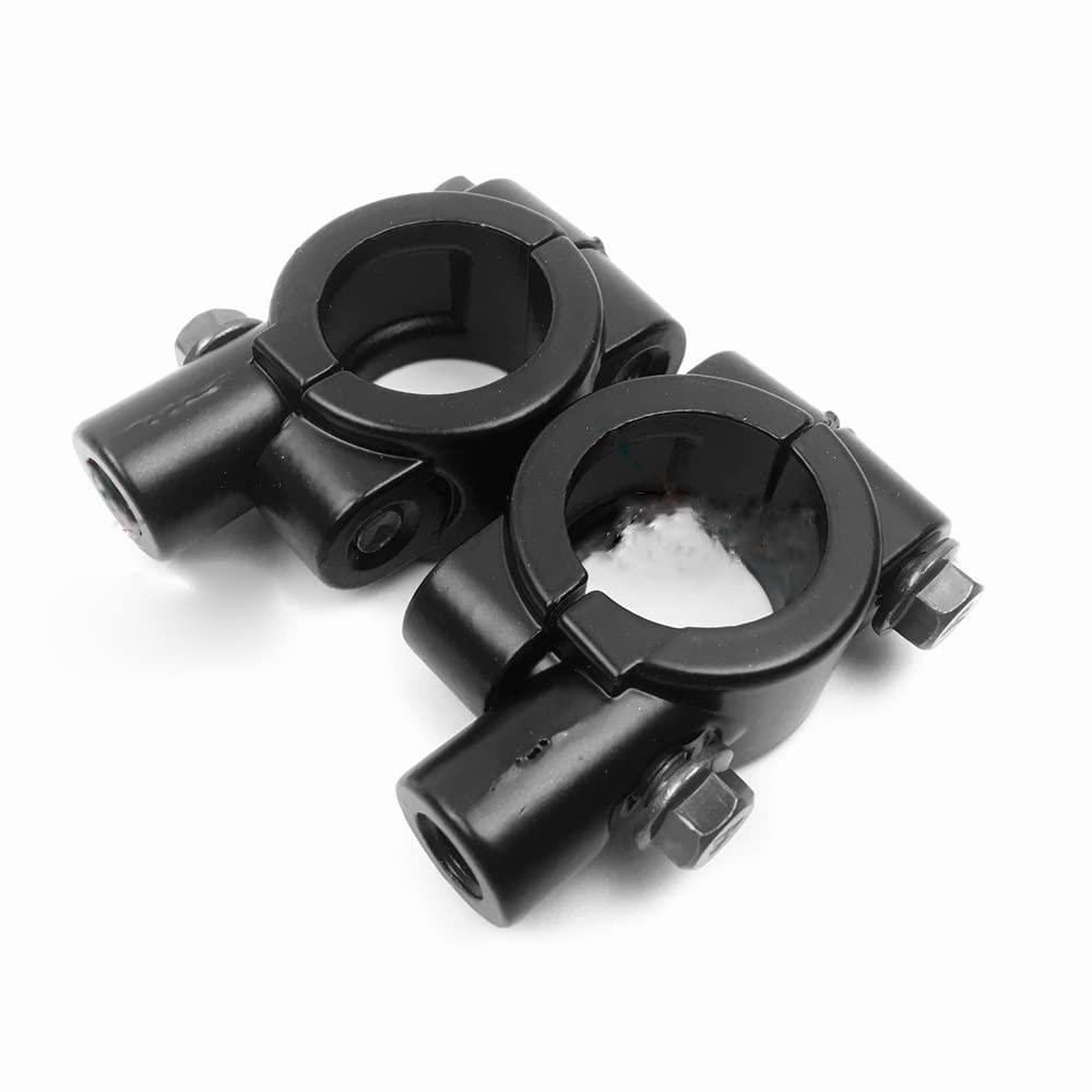 Schwarz universelles Anti-Fall-Falten rund Spiegel Motorradspiegel Spiegel E-Bike Rückspiegel Rückseitenspiegel 10 mm(A) von Huhpa