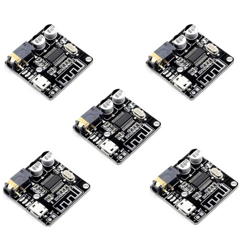 Huhudyy 10 Stück VHM-314 Mini Bluetooth 5.0 Audio Empfänger Modul MP3 Lossless Decoder Board 3.7-5V Drahtloser Stereo Ausgangs Verstärker von Huhudyy