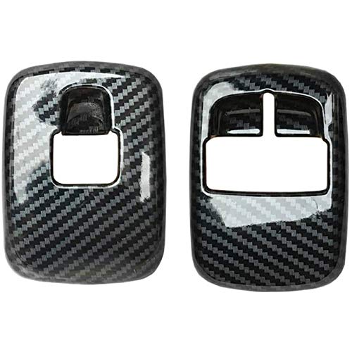 Huhudyy 2 PCS Car Carbon Fiber Fensterheber Schalter Knopfabdeckung Zieraufkleber für Smart 453 Fortwo 2015 + ZubehöR von Huhudyy