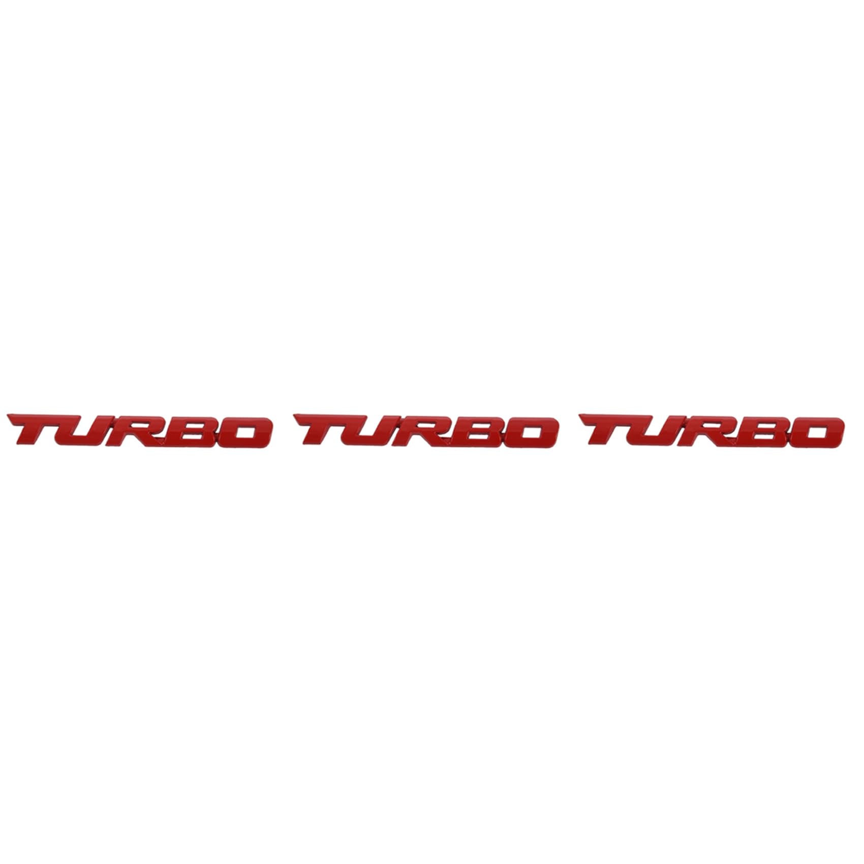 Huhudyy 3X Turbo Universal Auto Motorrad Auto 3D Metall Emblem Abzeichen Aufkleber, Rot von Huhudyy