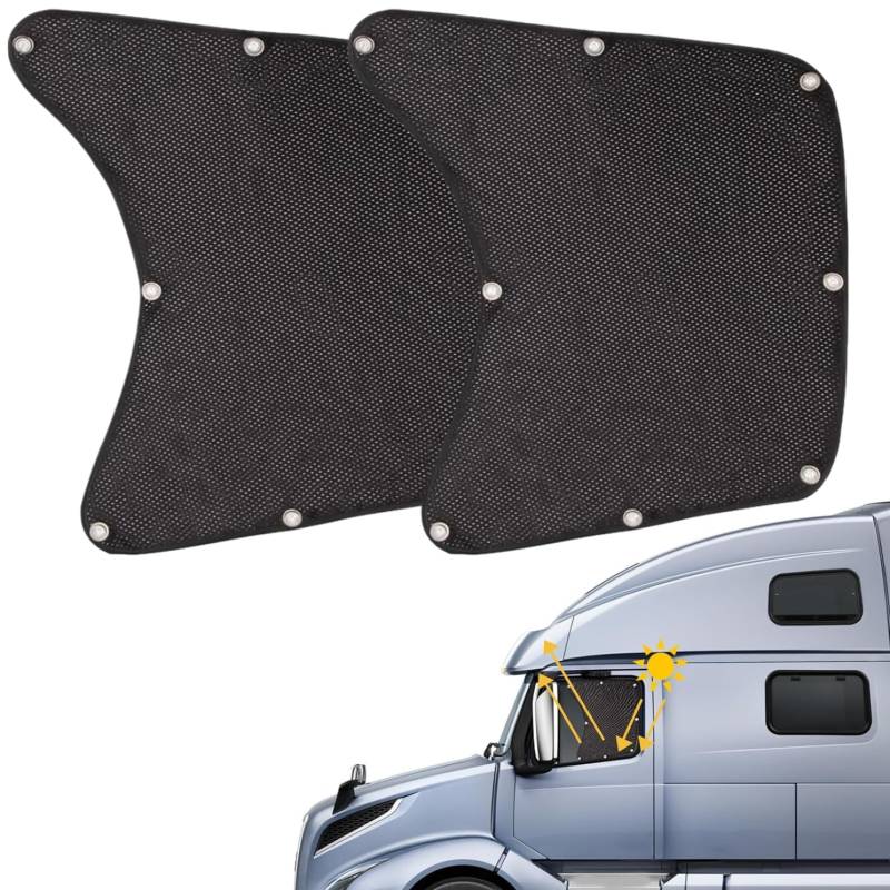 Seitenfenster Sonnenschatten, 1 Paar 23.6x21.7 UV -Schutz Semi -LKW -Fensterschatten, kühl und komfortabel, Semi -LKW -Zubehör von Huraoerrrr