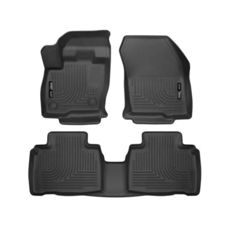 Husky Liners Weatherbeater 98781 Fußmatten, passend für Ford Edge 2015–2024, vorne und 2. Reihe, 3-teilig, Schwarz von HUSKY LINERS