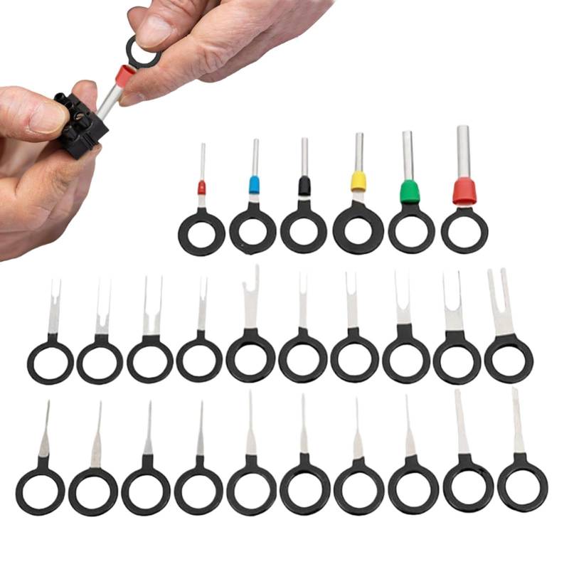 Husoiuy Entpinnungswerkzeug, Terminal-Auswerfer-Kit - Kabelklemmen-Entriegelungswerkzeug,Pin-Entfernungswerkzeug, 70-teiliges Set mit Schutzhülle, Nadel-Retraktor für die meisten Anschlussklemmen von Husoiuy