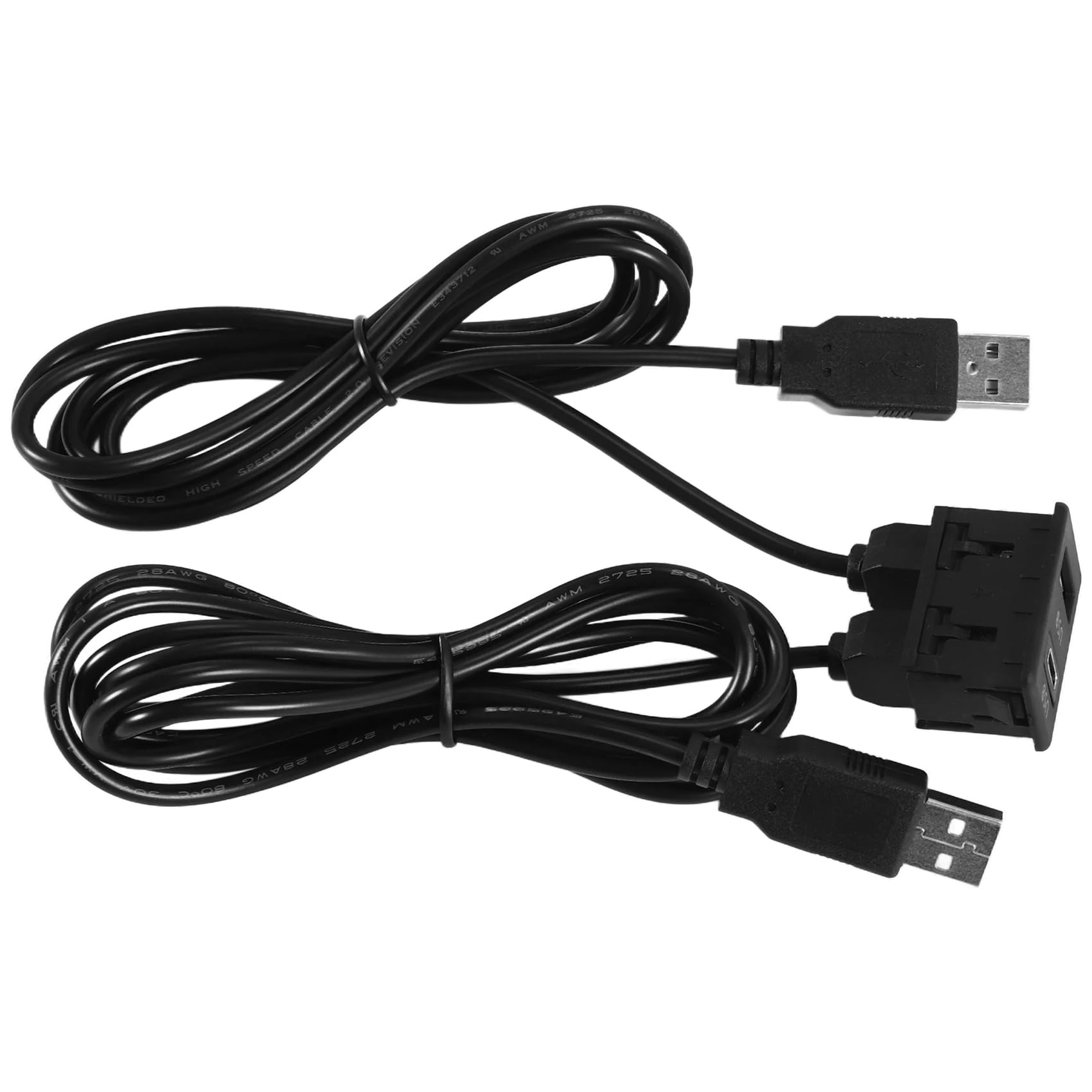 Huudngeje 150CM Auto Dash Unterputz 2 USB Port Panel Auto Boot Dual USB-TAPYC VerläNgerungskabel Adapter für von Huudngeje