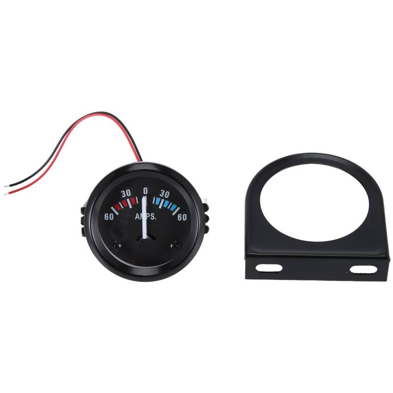 Huudngeje 2 52Mm 12V Auto LED Auto Boot AMP Meter Gauge 60-0-60 AMP Schwarz von Huudngeje