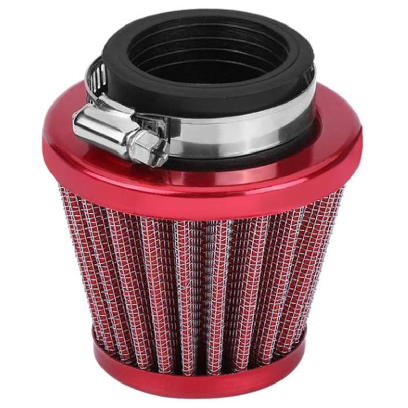 Huudngeje 38 Mm Luft Filter Ansaug Induktions Kit Universal für Off-Road Motorrad ATV Quad Dirt Pit Bike Pilzkopf Luft Filter Reiniger Rot von Huudngeje