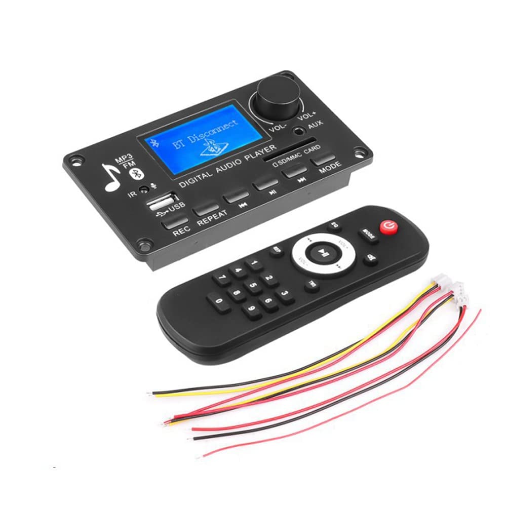 Huudngeje DC 12V MP3 Decoder Board VerstäRker Autoradio EmpfäNger MP3 Player Bluetooth V5.0 USB SD Modul MP3 FM AUX Aufnahme von Huudngeje