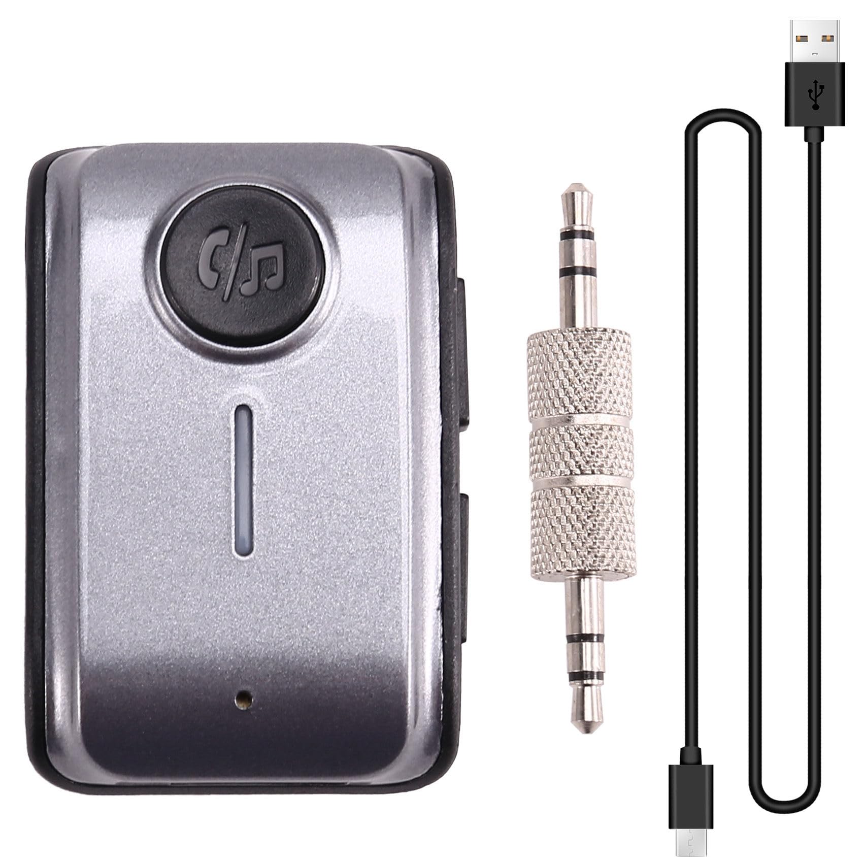 Huudngeje Drahtloser Bluetooth 5,3-V-Autoempfänger Auto AUX 3,5-Mm-Bluetooth-Adapter Lautsprecher Audio Auto-Multimediaplayer von Huudngeje