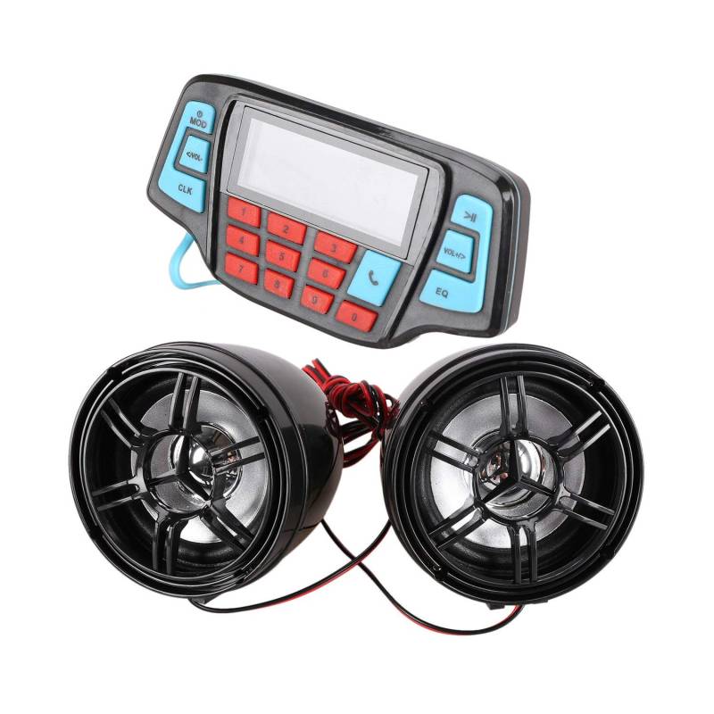 Huudngeje Motorrad Mp3 Musik Spieler Audio Freisprecheinrichtung Bluetooth Stereo Lautsprecher Fm Radio Wasserdichtes Audiosystem von Huudngeje