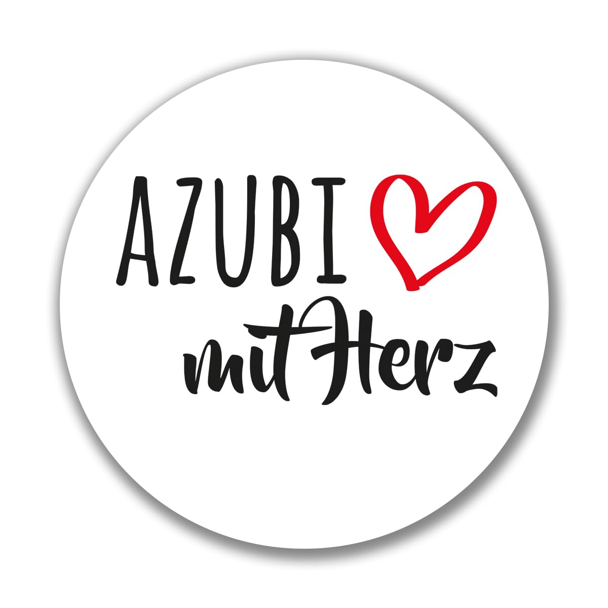 Huuraa Aufkleber Azubi mit Herz Geschenk Sticker 10cm Azubi Geschenkidee von Huuraa